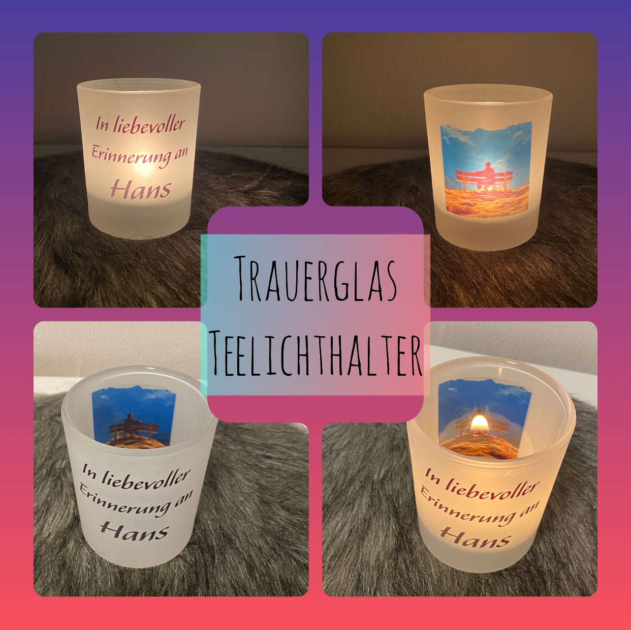 Trauerglas * Teelichthalter