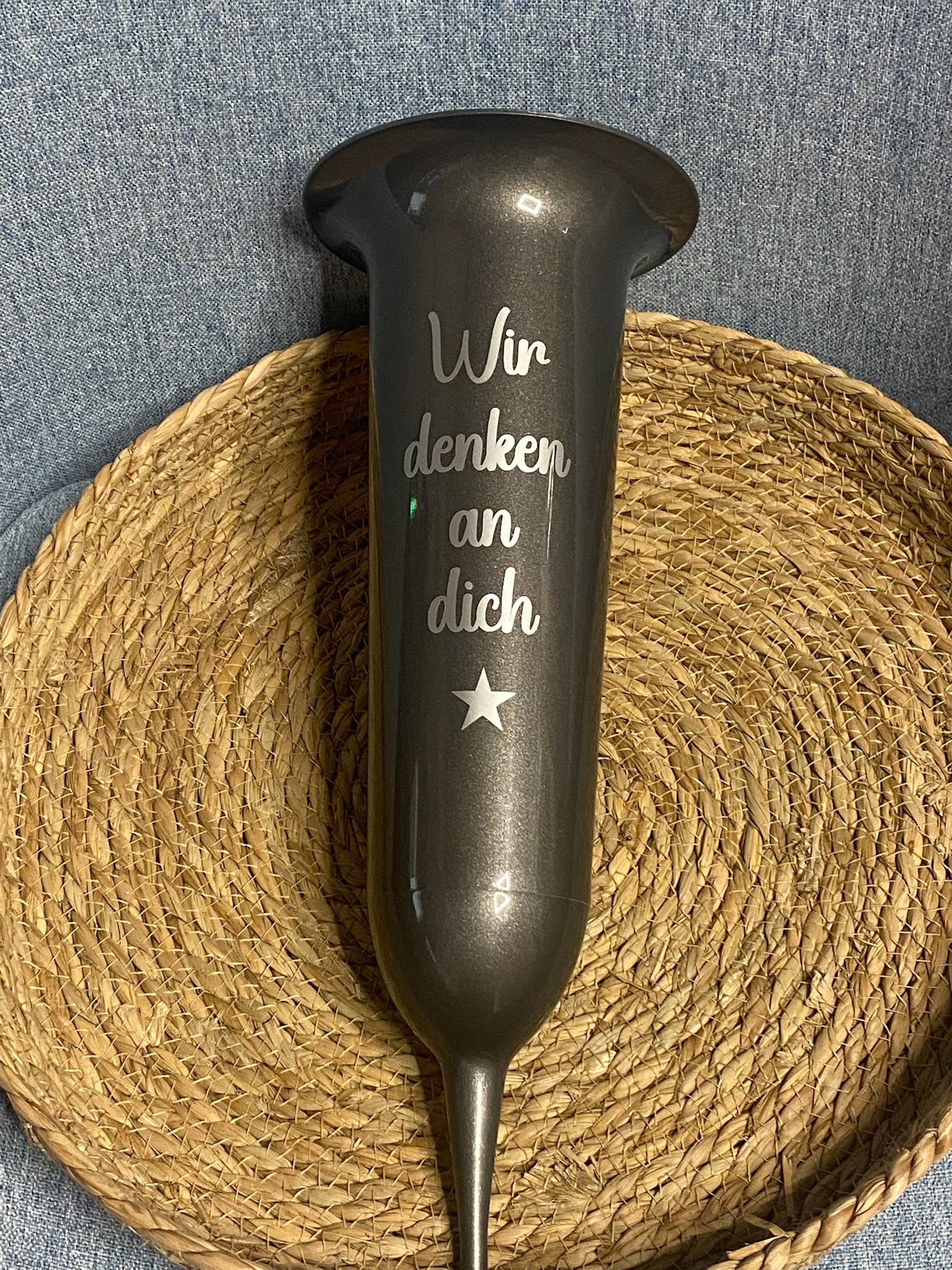 Grabvase *Spruch*