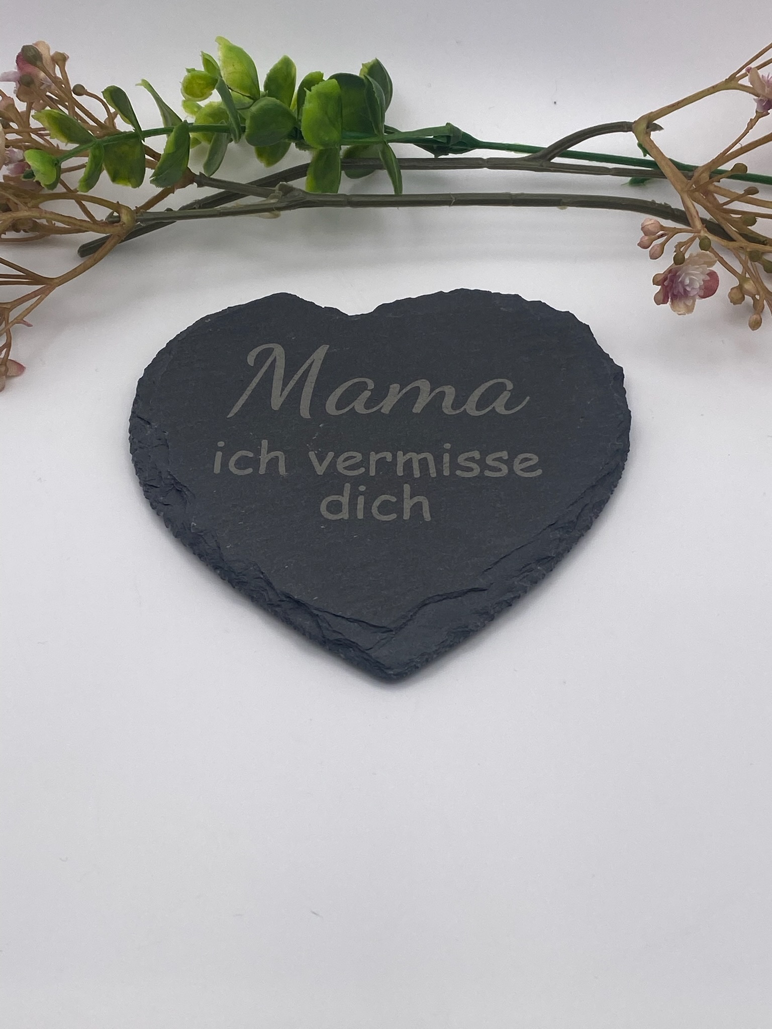 Schieferherz Trauer *Mama-2*   