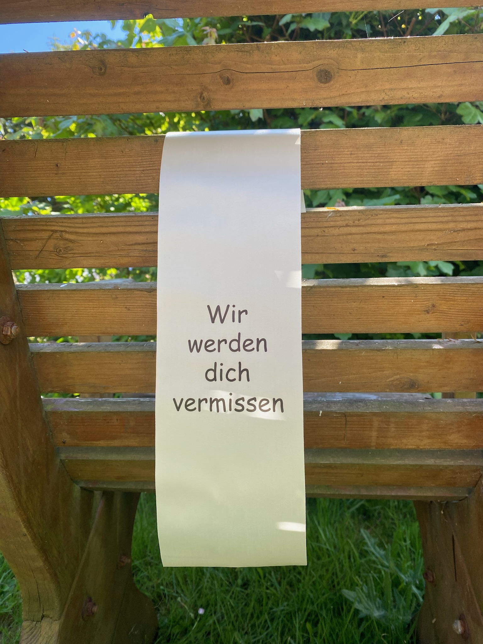 *Trauerschleifen* creme - Text